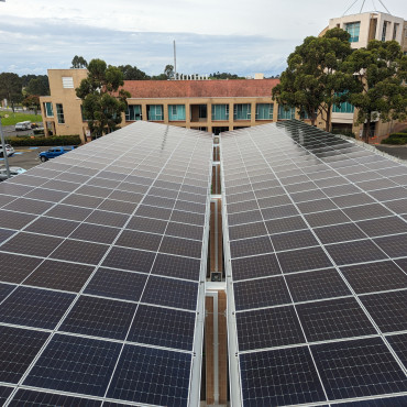 The clean lines of an Iberdrola solar carpark